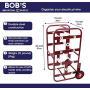 BISupply Wire Spool Rack Cable Caddy, Red - Wiring Spool Dispenser Bulk Cable Holder, Electrical Wires Dolly with Wheels