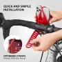 Bone Bike Tie 4 Bike Phone Mount for Handlebar, Bicycle / Motorcycle Universal Cell Phone Holder for 4.7'' - 7.2'' , Face ID Compatible, Ultra Light Silicone Bike Accessories -Red