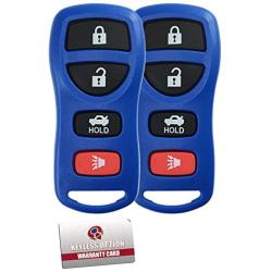 KeylessOption Keyless Entry Remote Control Car Key Fob Replacement for KBRASTU15-Blue (Pack of 2)