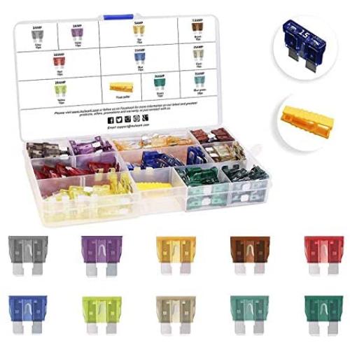 MulWark 120pc Assorted Standard Auto Car Truck Blade Fuses Set-2A 3A 5A 7.5A 10A 15A 20A 25A 30A 35A-ATC/APR/ATO/ATS Automotive Spare Replacement Fuse Assortment Kit for Boat,Marine,RV,SUV,Trike