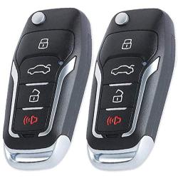 Beefunny Pair Replacement Upgraded Flip Remote Car Key Fob 315MHz 4D63 Chip for Ford Lincoln Mercury CWTWB1U331