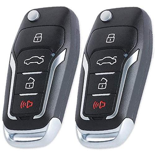 Beefunny Pair Replacement Upgraded Flip Remote Car Key Fob 315MHz 4D63 Chip for Ford Lincoln Mercury CWTWB1U331