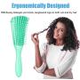 Emoly Detangling Brush for Natural Hair-Detangler for America 3a to 4c Kinky Wavy, Curly, Coily Hair, Detangle Easily with Wet/Dry (Green)