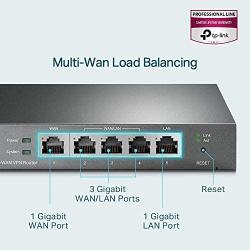 TP-Link Multi-WAN Wired VPN Router | Up to 4 Gigabit WAN Ports | SPI Firewall SMB Router | Omada SDN Integrated | Load Balance | Lightening Protection | Limited Lifetime Protection (TL-R605)