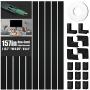 One-Cord Cable Concealer, 157in Cord Cover, PVC Wire Molding, Paintable Wire Channel to Hide a Single Power Cord, Speaker Wire or TV Cables in Home or Office - 10X L15.7in, W0.59in, H0.4in, CC03 Black