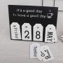 Garneck Card Perpetual Calendar Desktop Hanging Date Cards Decoration Ornament Wall Desktop Calendar for Office Cafe Home Decoration