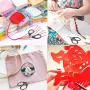 BIHRTC Small Scissors Embroidery Scissors Stainless Steel Sharp Tip Scissors Craft Shears Scissors for Cutting Paper Needlework Craft Threading Needlework Handcraft Gun Black Scissors