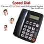 JeKaVis J-P50 Desk Corded Landline Phone for Small Business and Home, 40dB Amplified Ringer for Seniors Elderly Support Hands-Free Calling, SOS Emergency Speed Dial (Black)