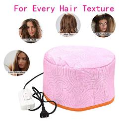 Hair Care Hat, Hair SPA Cap, Nourish Hair Care Hat, Electric Hair Cap Thermal Cap For Hair Spa Home（Zipper has pink and green, random delivery）