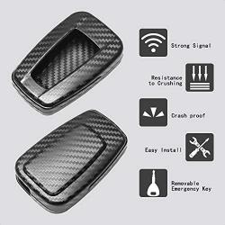 TANGSEN Smart Key Fob Case for TOYOTA AVALON CAMRY COROLLA HATCHBACK C-HR PRIUS PRIME RAV4 2 3 4 Button Keyless Entry Remote Personalized Protective Cover Plastic 3D Carbon Fiber Emboss
