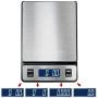Weighmax W-2809 90 LB X 0.1 OZ Durable Stainless Steel Digital Postal Scale, Shipping Scale With AC adapter