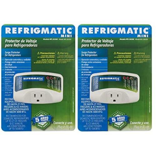Refrigmatic WS-36300 Electronic Surge Protector for Refrigerator – Up to 27 cu. ft. (2 Pack)