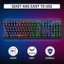 KLIM Chroma Rechargeable Wireless Gaming Keyboard + Slim, Durable, Ergonomic, Quiet, Waterproof, Silent Keys + Backlit Wireless Keyboard for PC PS4 Xbox One Mac + Teclado Gamer + New 2021 Version