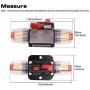 2 pcs 30A Audio Inline Circuit Breaker Reset Fuse 12V-24V DC, PowMr Reset Fuse Holder 30 amp with Manual Reset for Car Audio, Stereo Switch and Solar Inverter System