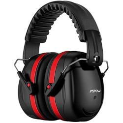 Mpow 035 Noise Reduction Safety Ear Muffs, Shooters Hearing Protection Ear Muffs, Adjustable Shooting Ear Muffs, NRR 28dB Ear Defenders for Shooting Hunting Season, with a Carrying Bag- Red