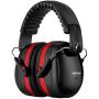 Mpow 035 Noise Reduction Safety Ear Muffs, Shooters Hearing Protection Ear Muffs, Adjustable Shooting Ear Muffs, NRR 28dB Ear Defenders for Shooting Hunting Season, with a Carrying Bag- Red