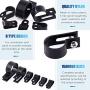 Glarks 135Pcs 6 Sizes 1/4-1 Black Nylon Screw Mounting R-Type Cable Clip Wire Clamp with 132Pcs Screws for Wire, Cable, Conduit and Cable Conduit Kit (Black)