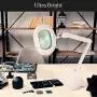 Brightech LightView Pro 2 in 1 XL Magnifying Floor Lamp - Very Bright LED Light with Full Page Magnifier Glass for Pro Tasks, Reading, Crafts & Hobbies - Converts from Standing to Table Lamp