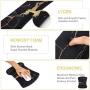 iLeadon Keyboard Wrist Rest Pad and Mouse Wrist Rest Support Mouse Pad Set, Non Slip Rubber Base Wrist Support with Ergonomic Raised Memory Foam for Easy Typing & Pain Relief, Black Gold