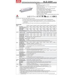 MEAN WELL HLG-240H-36B 240 W Single Output 6.7 A 36 Vdc Output Max IP67 Switching Power Supply - 1 item(s)