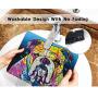 English Bulldog Pattern Mouse Pad with Stitched Edge, Premium-Textured Gaming Mouse Mat, Non-Slip Rubber Base Mousepad for Laptop, Computer & PC, 10.2x8.3x0.12 inch