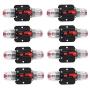 YMHTD 20A Reset Fuse 20-150AMP Inline Circuit Breaker Reset Fuse Holder for Car Audio Marine Boat Inverter Replace Fuses 12V-24V DC Breaker Switch Overload Protection Fuse