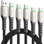 INIU USB C Cable, 【5 Pack 3.1A】Quick QC3.0 Fast Charging USB Type C Cable, (1.6+3.3+3.3+6.6+6.6ft) Nylon Phone Charger USB-C Cables for Samsung Galaxy S20 S10 S9 S8 Plus Note 10 9 LG Google Pixel etc