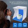 Neewer Mini Photo Studio Box, 22cm Portable Photography Shooting Light Tent, Folding Lighting Softbox with 1 LED Strip 20pcs SMD LED Beads & 4 Backdrops for Product Display, Undimmable/USB Powered