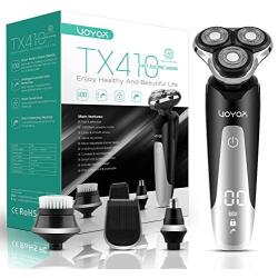 VOYOR Electric Razor Shavers for Men 3D Rotary Razors Rechargeable Beard Trimmer 4 in 1 Wet Dry Shaver Set Waterproof TX410