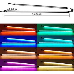 NEON RGB LED Strip for PC, RGB LED Strip for 12V 4-Pin RGB LED headers, Compatible with ASUS Aura RGB, MSI Mystic Light, ASROCK Aura RGB Motherboard, Come with 12pcs Strong Magnetic Brackets