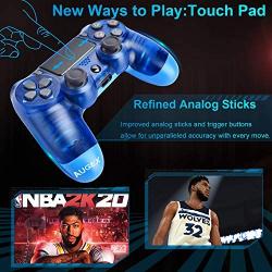 Game Controller for PS4,Wireless Controller for Playstation 4 with Dual Vibration Game Joystick (Blue)
