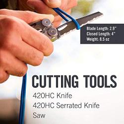 LEATHERMAN, Wave Plus Multitool with Premium Replaceable Wire Cutters, Spring-Action Scissors and Nylon Sheath, Built in the USA, Stainless Steel