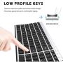 iClever BK10 Bluetooth Keyboard, Multi Device Keyboard Rechargeable Bluetooth 5.1 with Number Pad Ergonomic Design Full Size Stable Connection Keyboard for iPad, iPhone, Mac, iOS, Android, Windows