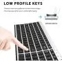 iClever BK10 Bluetooth Keyboard, Multi Device Keyboard Rechargeable Bluetooth 5.1 with Number Pad Ergonomic Design Full Size Stable Connection Keyboard for iPad, iPhone, Mac, iOS, Android, Windows