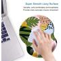 ITNRSIIET Mouse Pad, Ergonomic Mouse Pad with Gel Wrist Rest Support, Floral Mousepad with Lycra Cloth, Non-Slip PU Base for Gaming Computer, Laptop, Home, Office & Travel, Abstract Leaves
