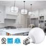 TORCHSTAR G25 Globe led Bulb, Dimmable Vanity Light, 5.5W (60W Eqv.), UL-Listed, 5000K Daylight for Makeup Mirror, Pendant, Bathroom, Dressing Room, 3-Year Warranty, Pack of 6