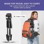 UBeesize 60-inch Camera Tripod, 5kg/11lb Load TR60 Load Portable Lightweight Aluminum Travel Tripod with Carry Bag & Bluetooth Remote, for DSLR Cameras Compatible with iPhone & Android Phone (Silver)