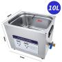Anbull 10L Professional Ultrasonic Parts Cleaner Machine with 304 Stainless Steel and Digital Timer Heater for Jewelry Watch Coin Glass Circuit Board Dentures Small Parts