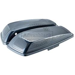 Moto Onfire Big Blue Pearl, Dual 6x9 inch, Speaker Lids Fit for Harley Touring, Street Glide, Road Glide, 2014 2015 2016 2017 2018 2019 2020