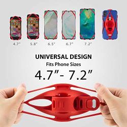 Bone Bike Tie 4 Bike Phone Mount for Handlebar, Bicycle / Motorcycle Universal Cell Phone Holder for 4.7'' - 7.2'' , Face ID Compatible, Ultra Light Silicone Bike Accessories -Luminous