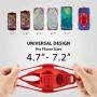 Bone Bike Tie 4 Bike Phone Mount for Handlebar, Bicycle / Motorcycle Universal Cell Phone Holder for 4.7'' - 7.2'' , Face ID Compatible, Ultra Light Silicone Bike Accessories -Red