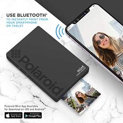 Zink Polaroid Mint Pocket Printer W/ Zink Zero Ink Technology & Built-In Bluetooth for Android & iOS Devices - Black