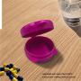 3 Pack - Open Lid Round Pill Box Organizer Pocket Small case Holder,Daily containers. Medicine Holder, Ideal for Medication, Vitamin, Supplement, Perfect Travel
