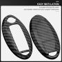 Remote Key Fob Shell Cover Compatible with Nissan 370Z Altima Cube Juke Maxima Murano Pathfinder Quest Rogue Sentra Versa 3/4/5 Buttons, Carbon Gloss Fiber
