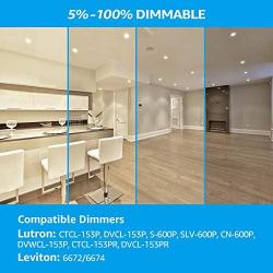 TORCHSTAR 4 Inch 10W LED Recessed Lighting Anti-Glare Trim, CRI 90+, Dimmable Airtight Can-Killer Downlight, IC Rated, 4000K Cool White, ETL & Energy Star Listed, Pack of 6