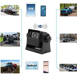DUNTUO RV Wireless WiFi Hitch Backup Camera Magnetic Powered Battery Night Vision for RVs,Horsebox,Towing,Boat,5th Wheel Trailer -Compatible iSO Android Device APP