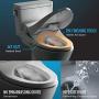 TOTO SW2034#01 C100 Electronic Bidet Toilet Cleansing Water, Heated Seat, Deodorizer, Warm Air Dryer, and PREMIST, Elongated, Cotton White