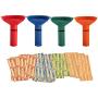 252 Coin Wrappers with Coin Sorter Tube - Funnel Shaped Color-Coded Coin Counter Stacking Roll Sorting Tubes