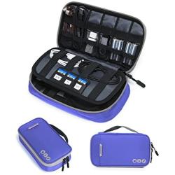 BAGSMART Electronic Organizer Travel Cable Organizer Bag Portable Electronic Accessories Bag for Cable, USB, Blue
