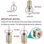 G8 LED Bulb Dimmable 3W Equivalent to G8 Halogen Bulb 20W-25W, T4 JCD Type Bi-Pin G8 Base, AC 120V Mini G8 Bulb Warm White 3000K for Under Cabinet Light, Under Counter Kitchen Lighting (10 Pack)